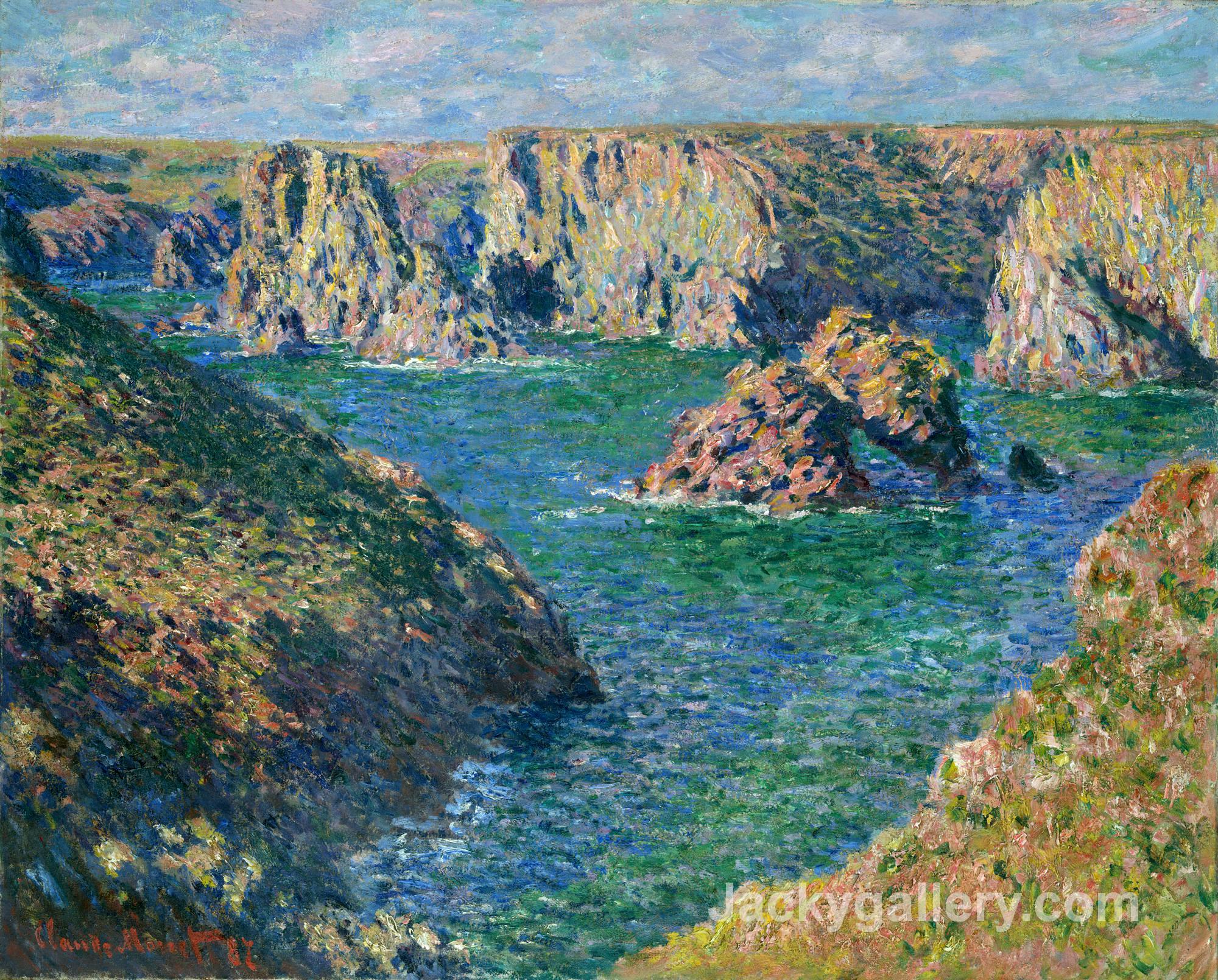 Port Donnant, Belle Ile by Claude Monet paintings reproduction - Click Image to Close